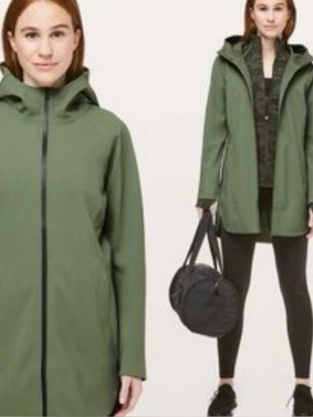 lululemon athletica Glyde softshell Green Hooded Zip Jacket - Picture 11 of 13
